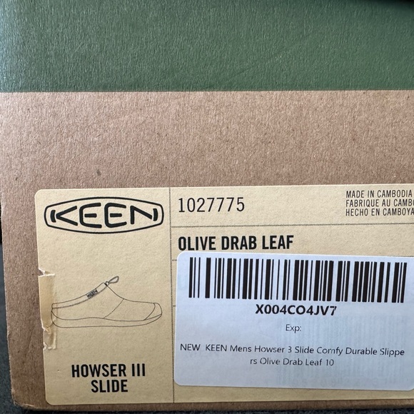 Keen Olive Drab Leaf Howser III Slides - Picture 3 of 4